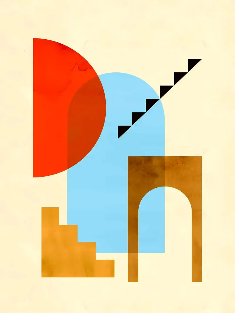Art of shapes canvas with Floater frame by Sven B Strauss