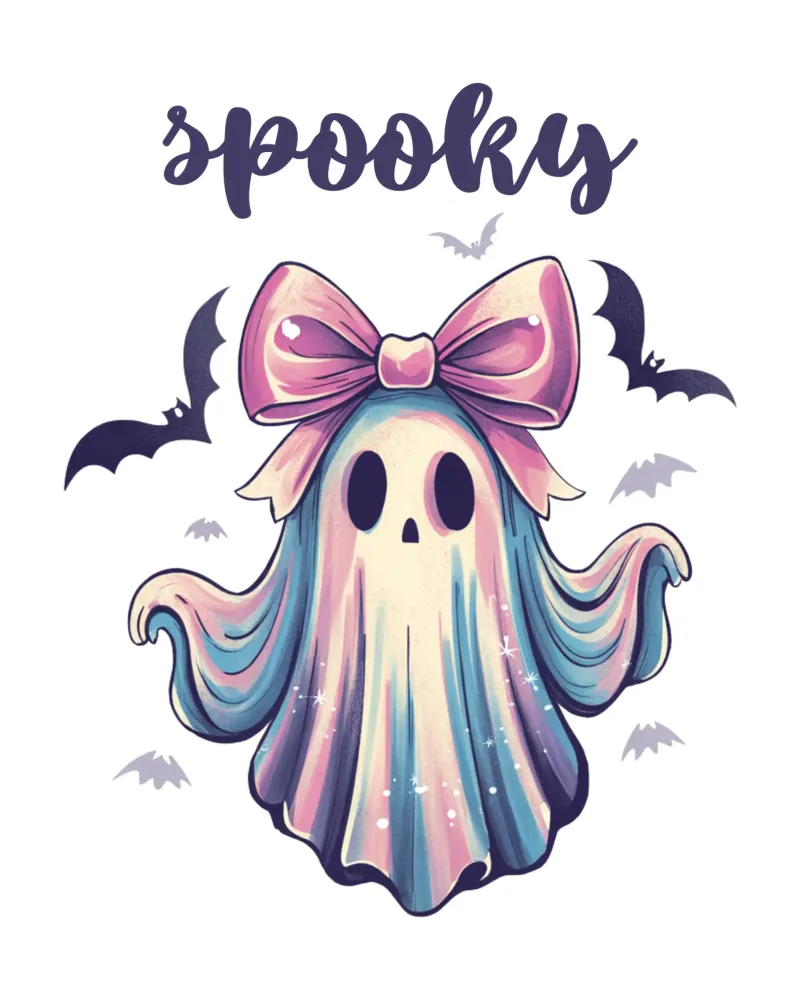 Spooky Ghost tela con Cornice a cassetta da Sasyall Graphics