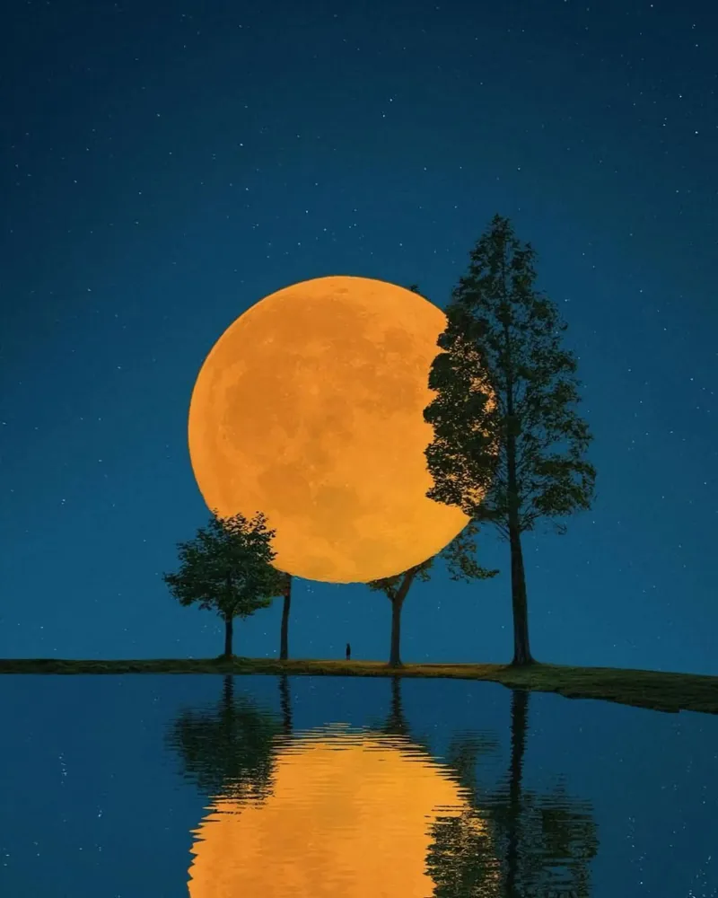 giant moon cover tree poster da sunity