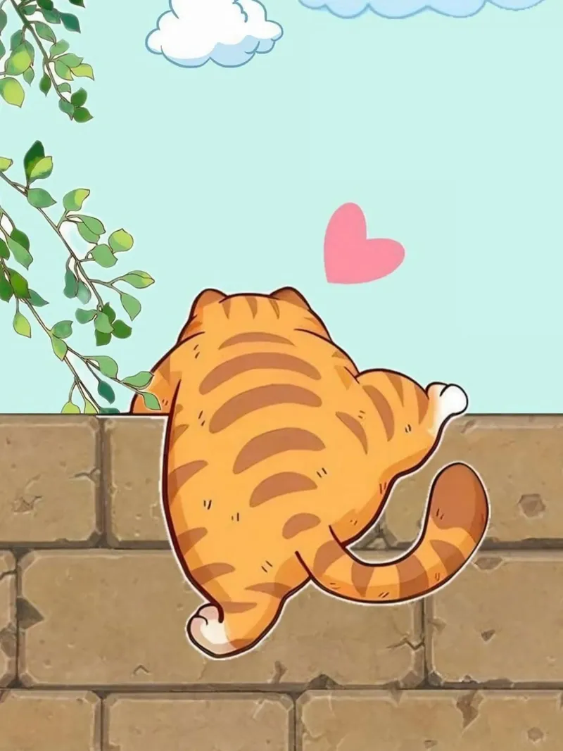 cute cat climb on wall poster da firmana
