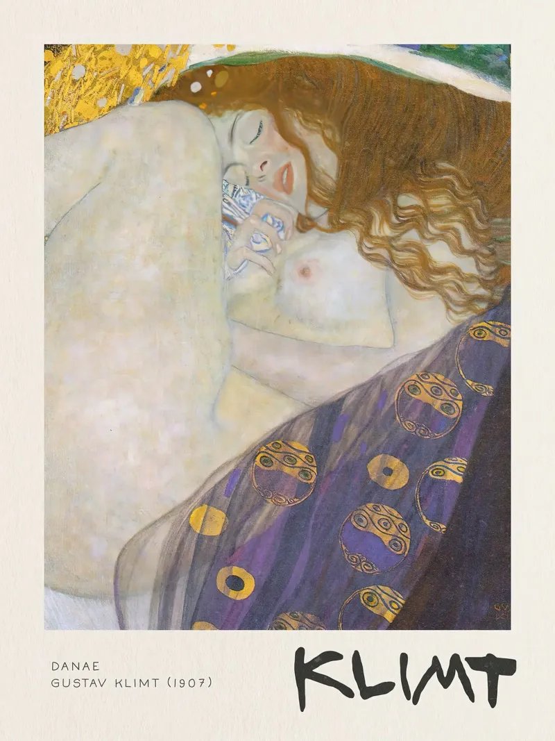Danae Grafik - Gustav Klimt Poster von Show Art