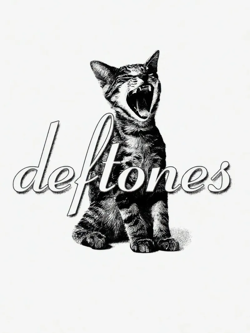 Deftones Cat Scream tela con Cornice a cassetta da Dardenden