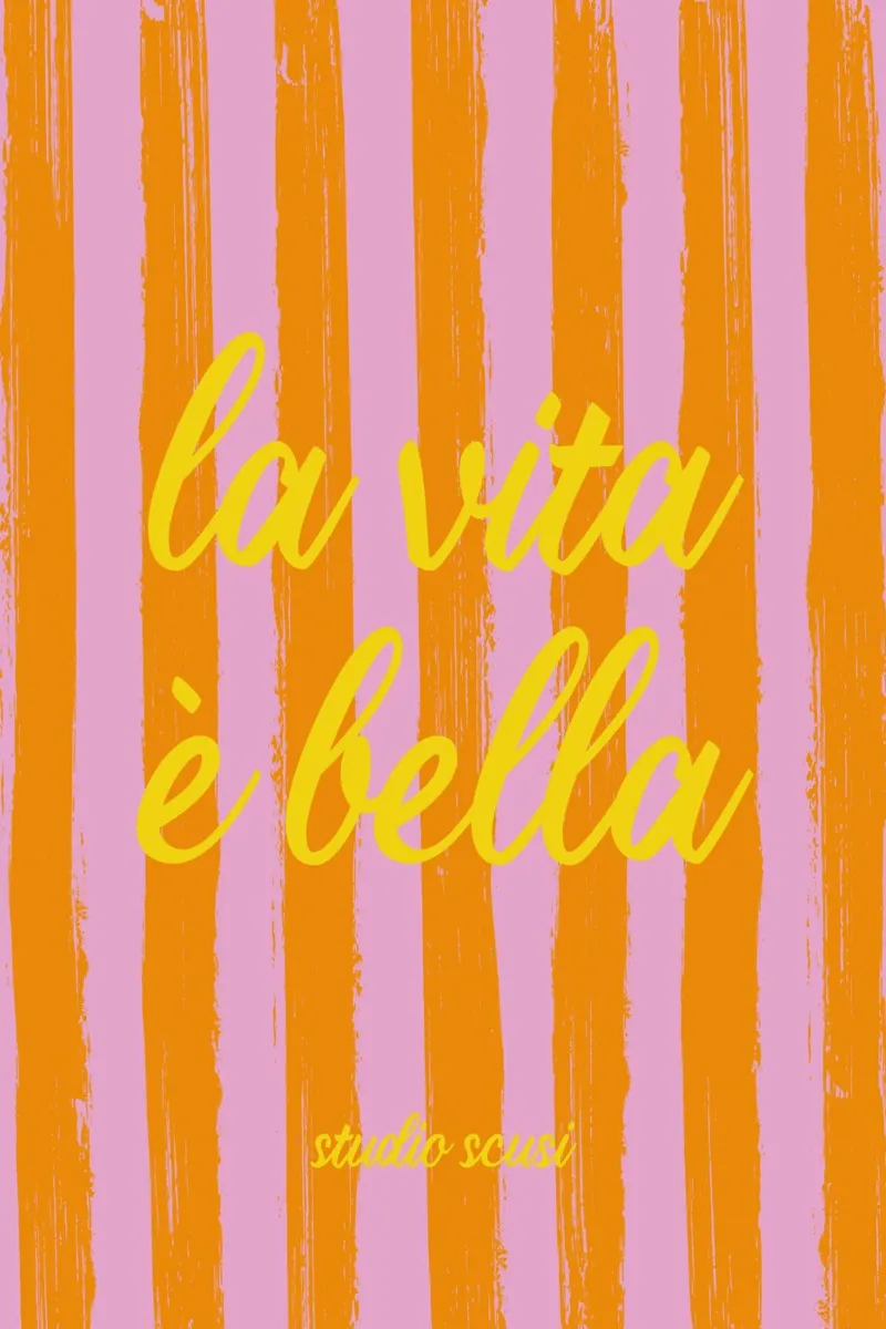 La vita è bella - A Strisce poster da studio scusi