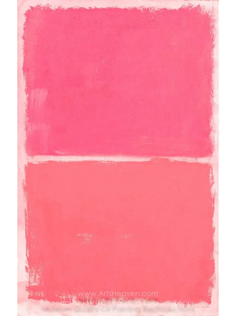 Mark Rothko (ispirato a) Blush Pink on White (Rosa pallido su bianco) poster da Fredrick Miller