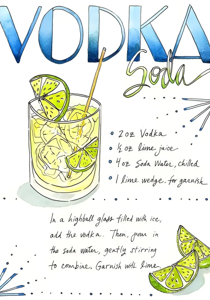 Vodka Soda tela con Cornice a cassetta da Type & Tape