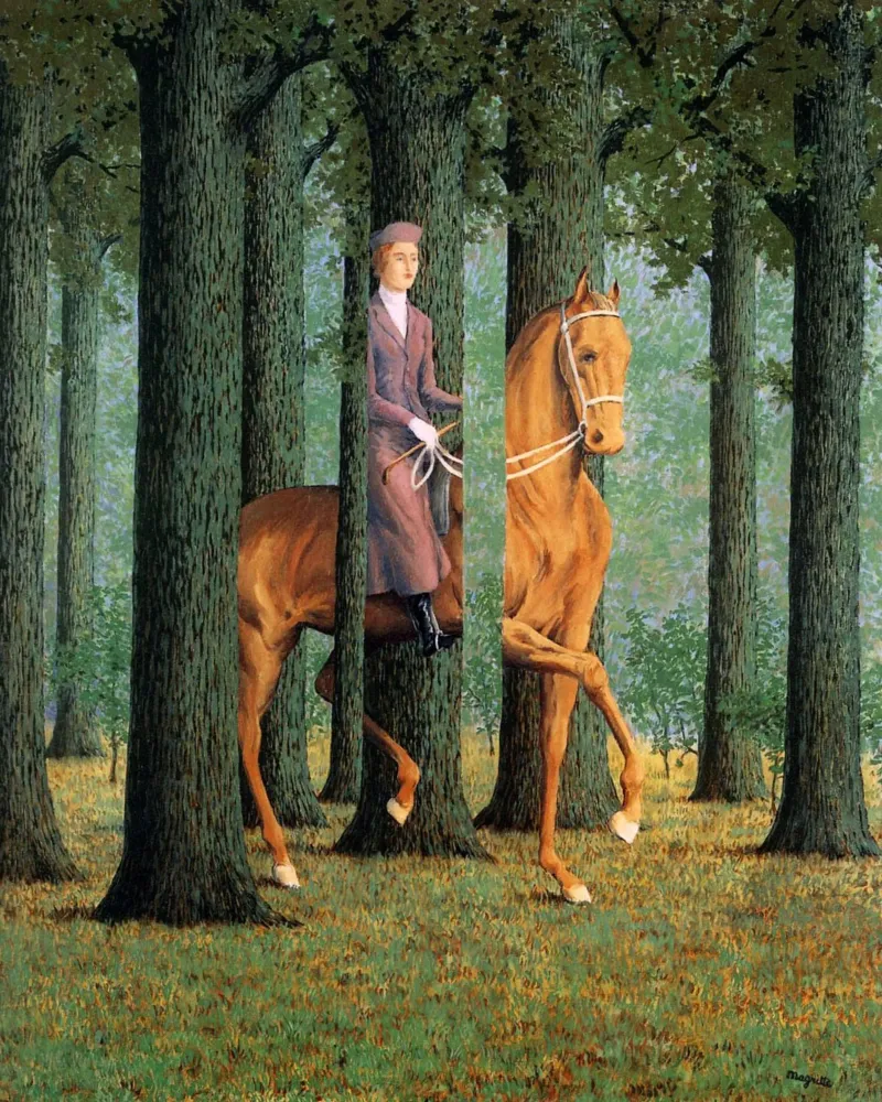 René Magritte – The Blank Signature (1965): canvas with Floater frame by Classic Art Prints