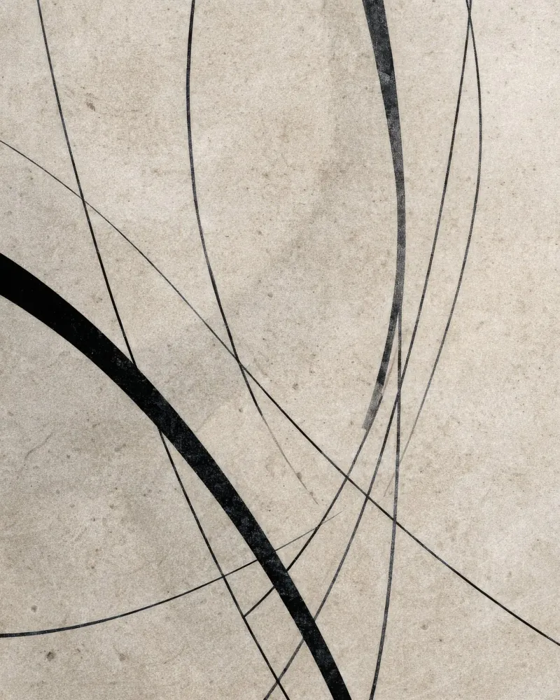 Abstract Minimalist Line Art on Neutral Background poster by Artbyvo