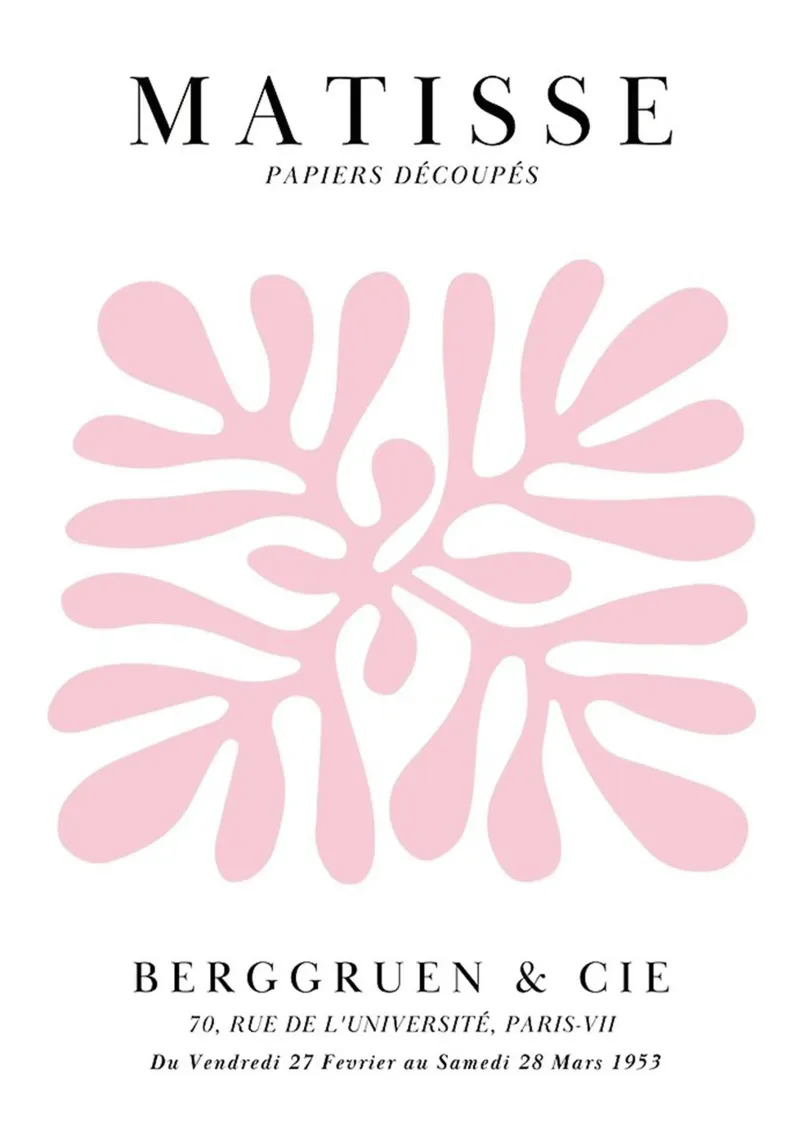 Parijs VII Matisse Blad canvas met Baklijst van DODOLAN STORE