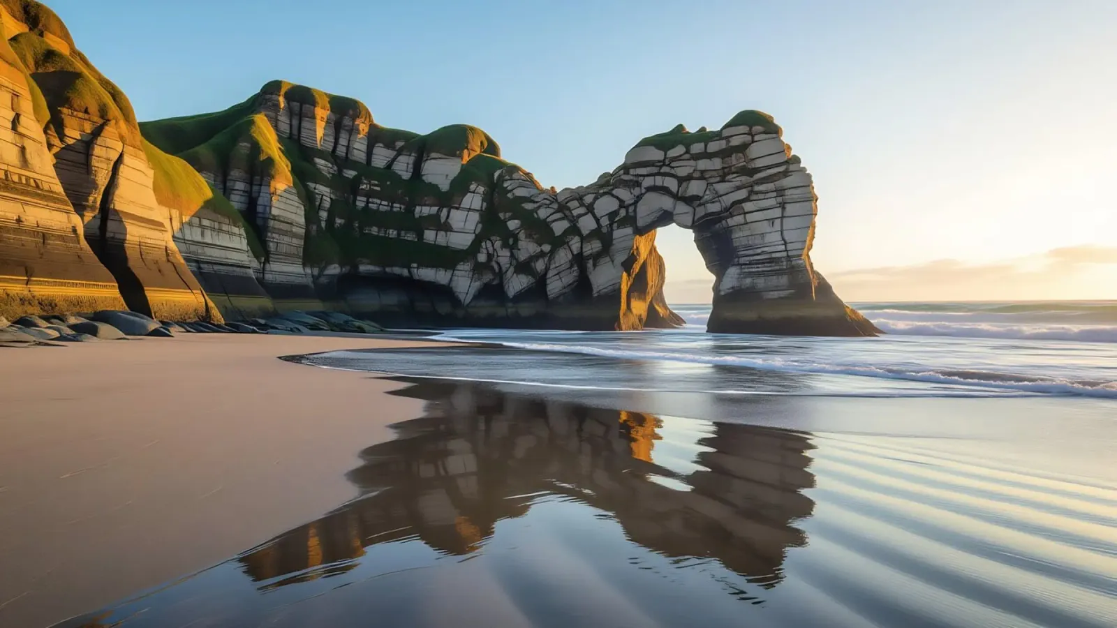 Spiaggia Las Catedrales tela con Cornice a cassetta da Wild Beauty