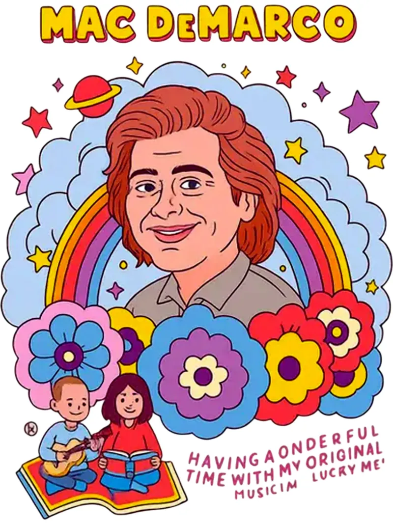 Wunderbare Zeit mit einem Musiker - Mac DeMarco Leinwand mit Schattenfugenrahmen von phccpage
