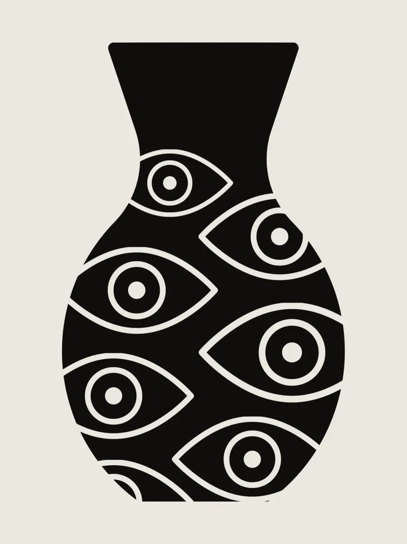 Vaso ornamento occhi poster da Little Dean