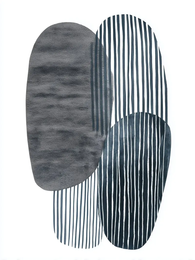 Parallel Forms canvas with Floater frame by Seed & Signal