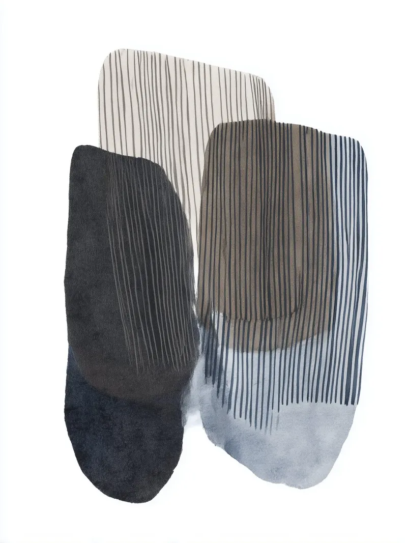 Forme legate alla terra poster con telaio in legno da Seed & Signal