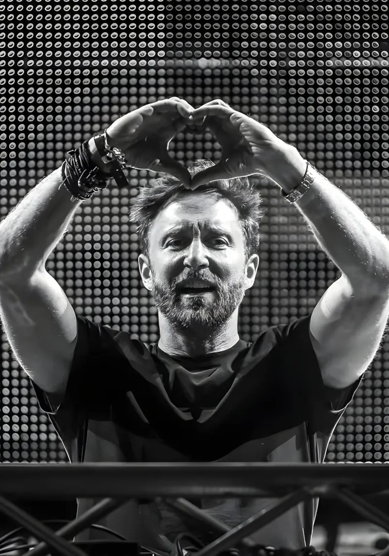 David Guetta, canvas with Floater frame by Low poly art