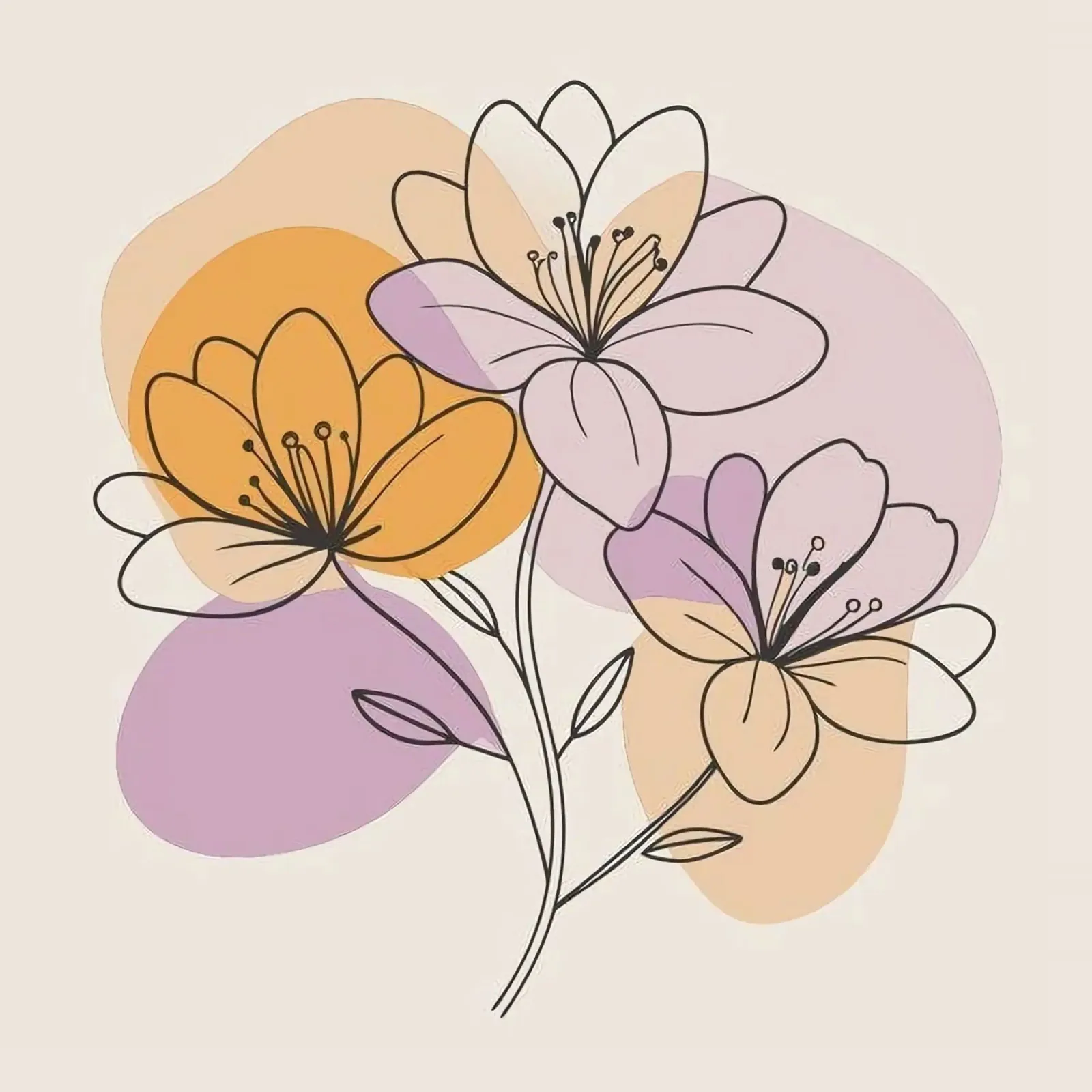 three shape flower poster da Good days