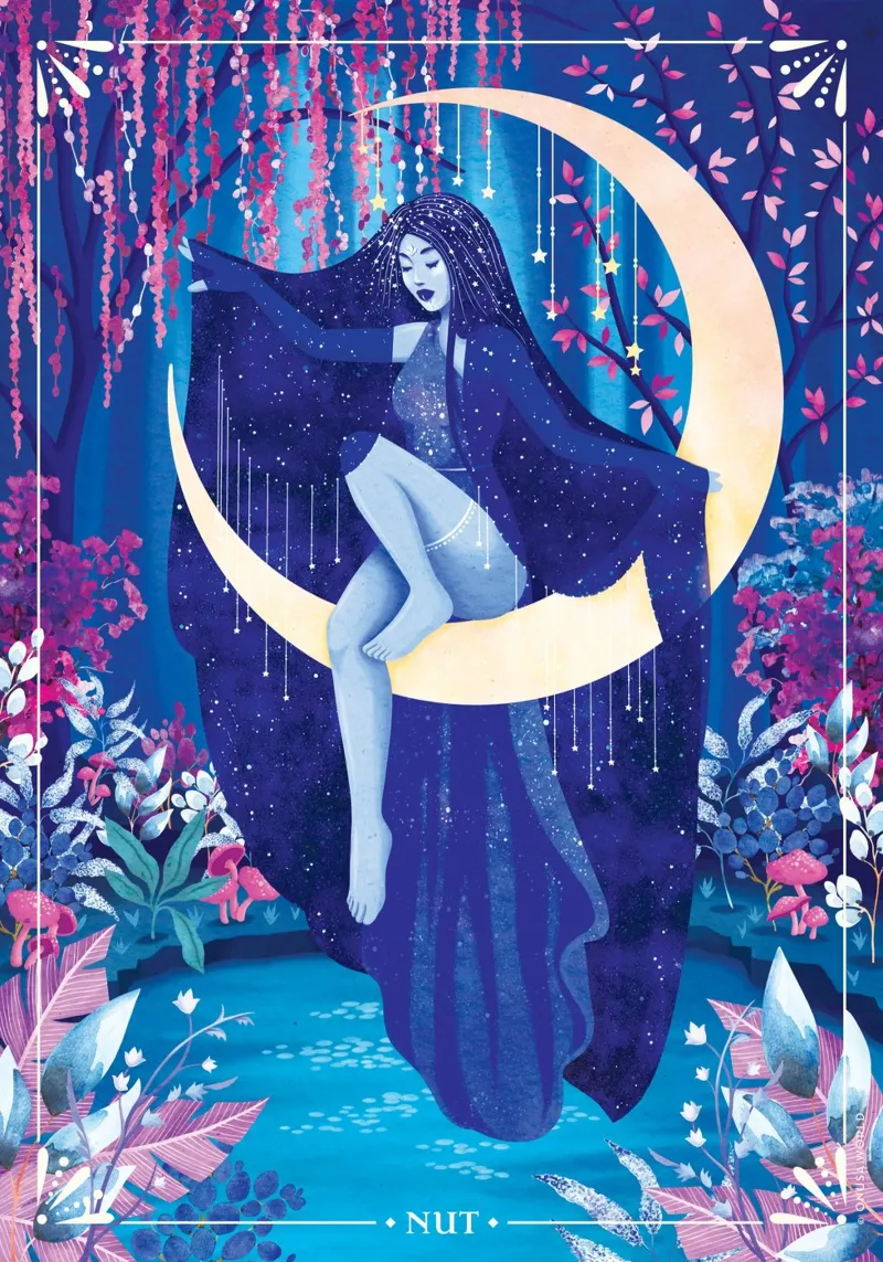 Nut Egyptian Moon Goddess carta hahnemühle da Nour Tohme
