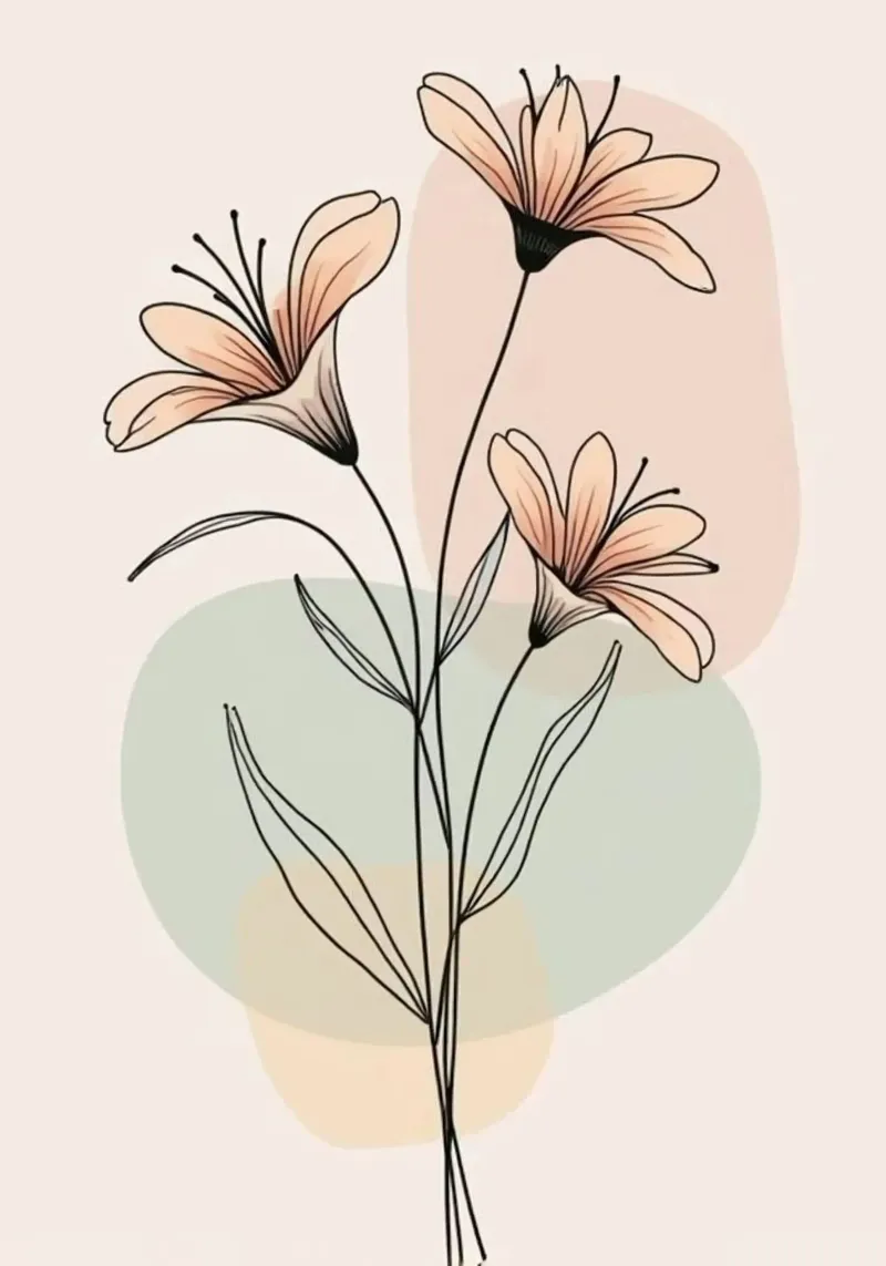 shape gram flower tela con Cornice a cassetta da Good days