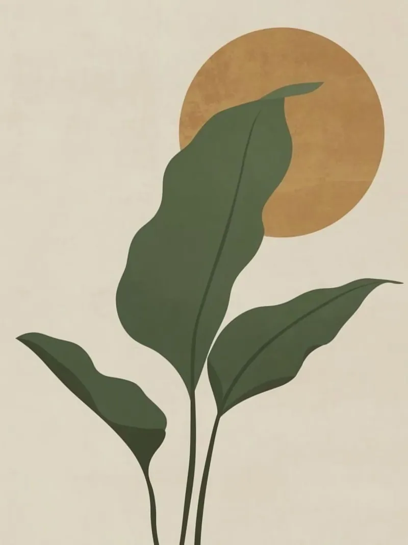 giant leaf cover the moon poster da lily