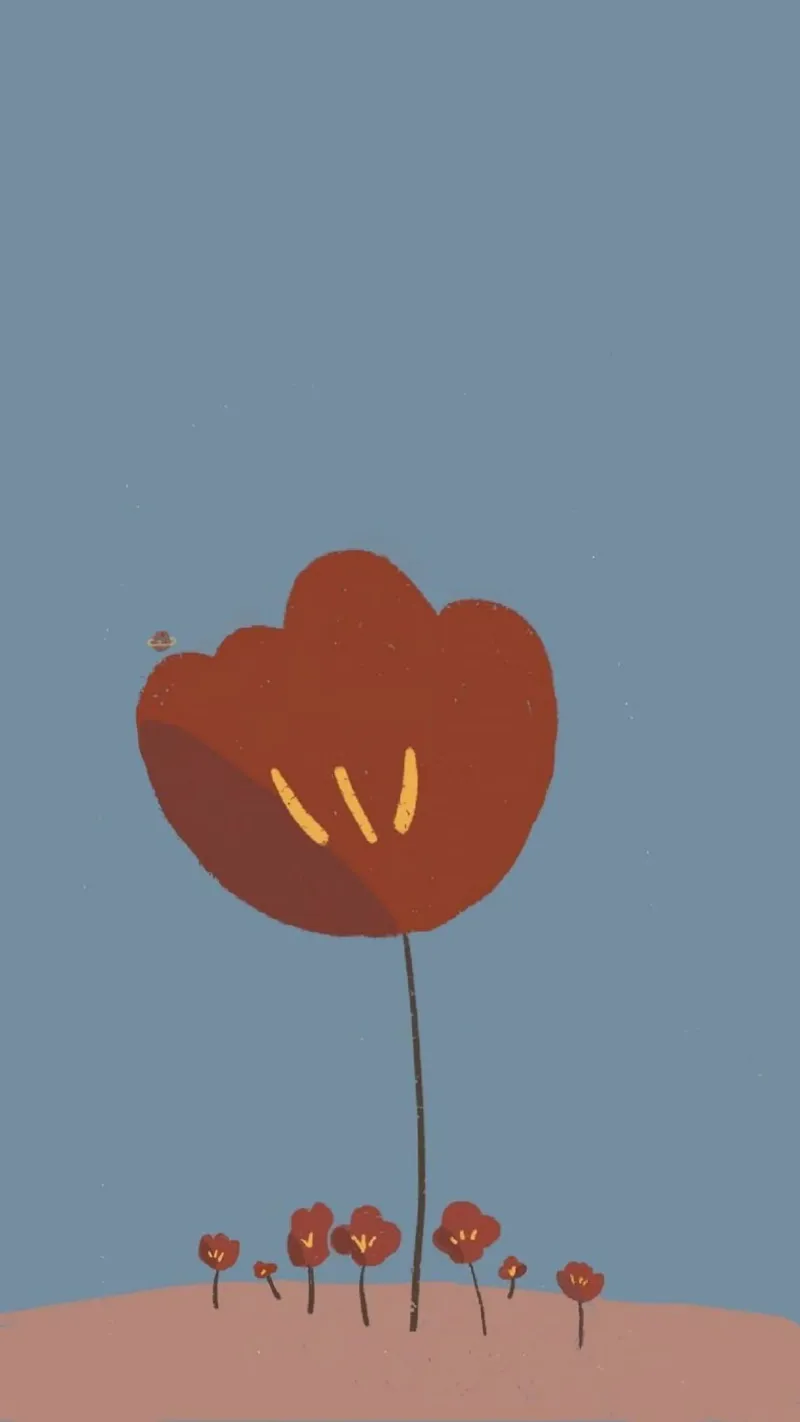 red flower minimal poster da kichin