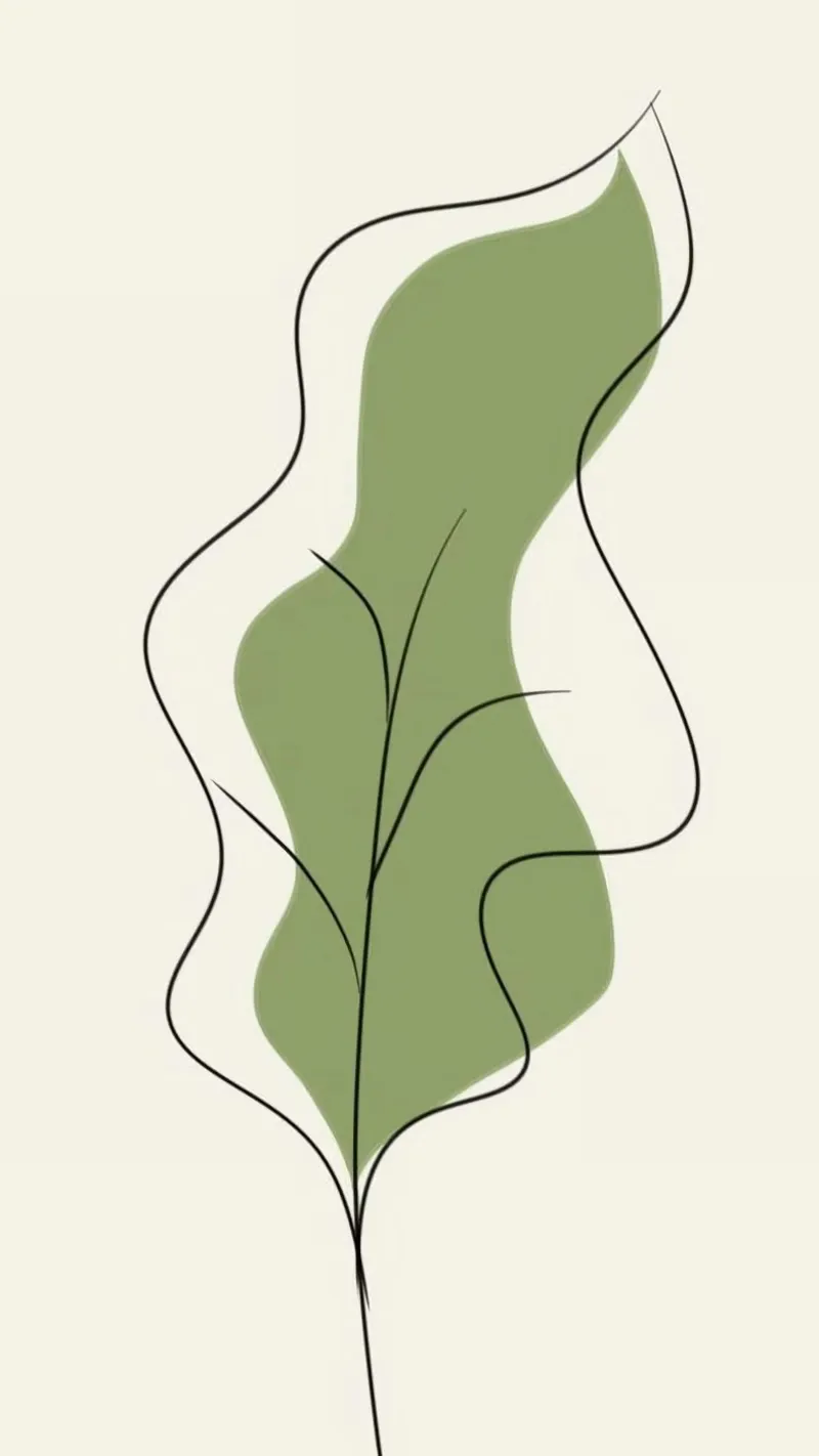 green leaf line poster da kichin