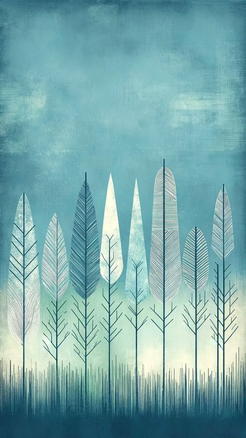 forest minimal tela con Cornice a cassetta da lifeline