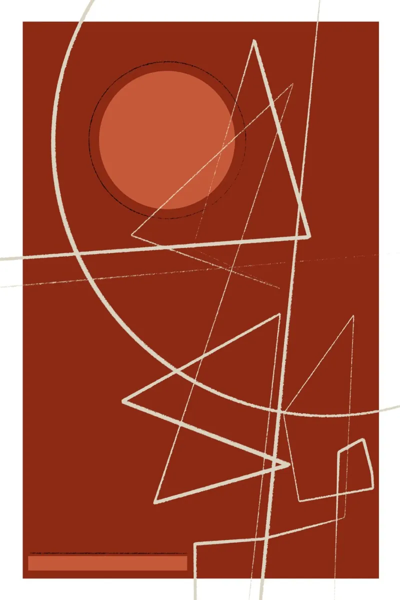 Angular Lines No 22 aluminium-dibond van treechild