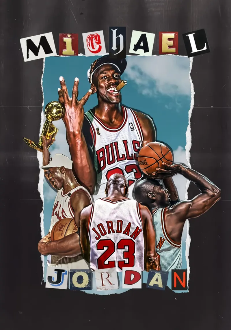Michael Jordan tela con Cornice a cassetta da bernar shop