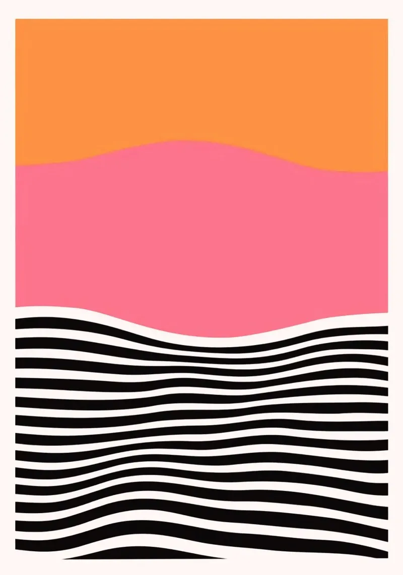 color gradient curve line poster by hamily
