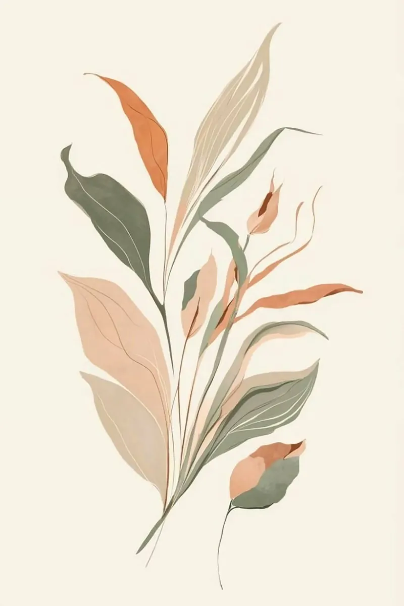 minimal leaf branch poster da melts