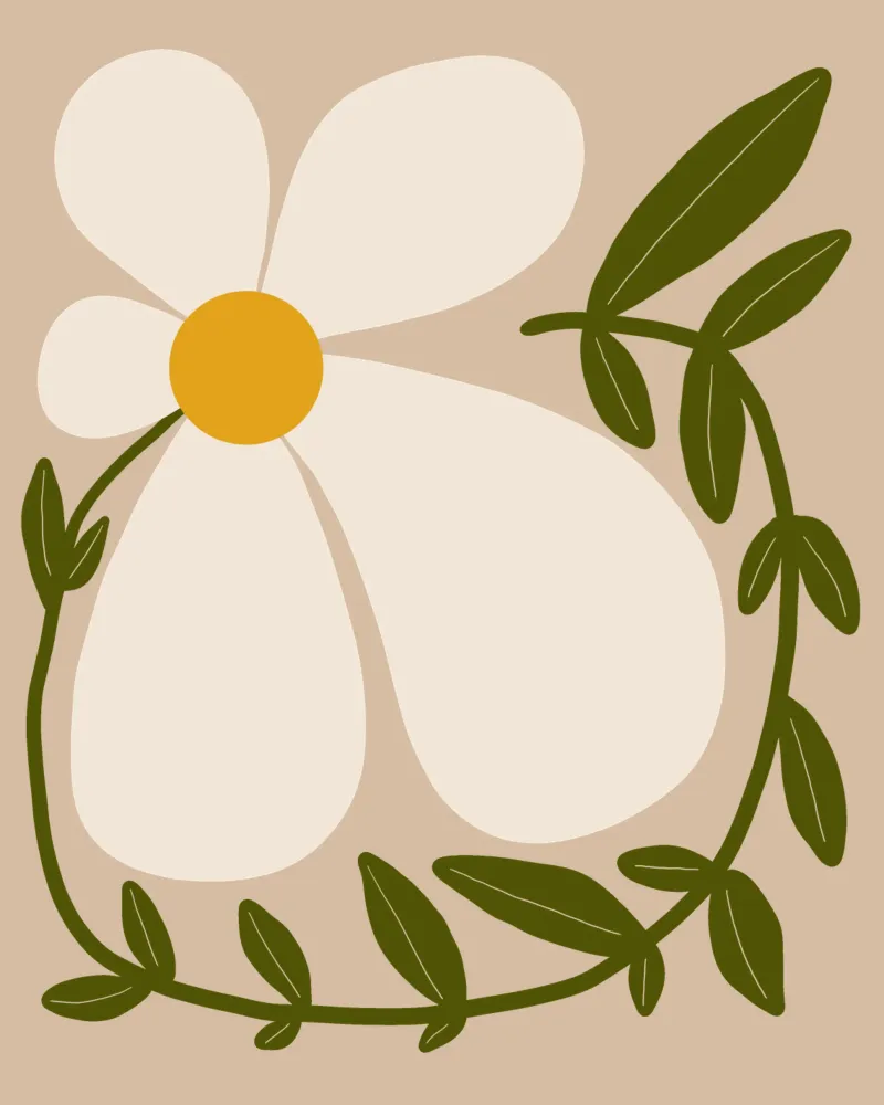 Flower hug poster con telaio in plastica da TijanaArtStudio88