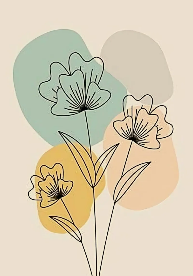 rose line shape poster da sunity