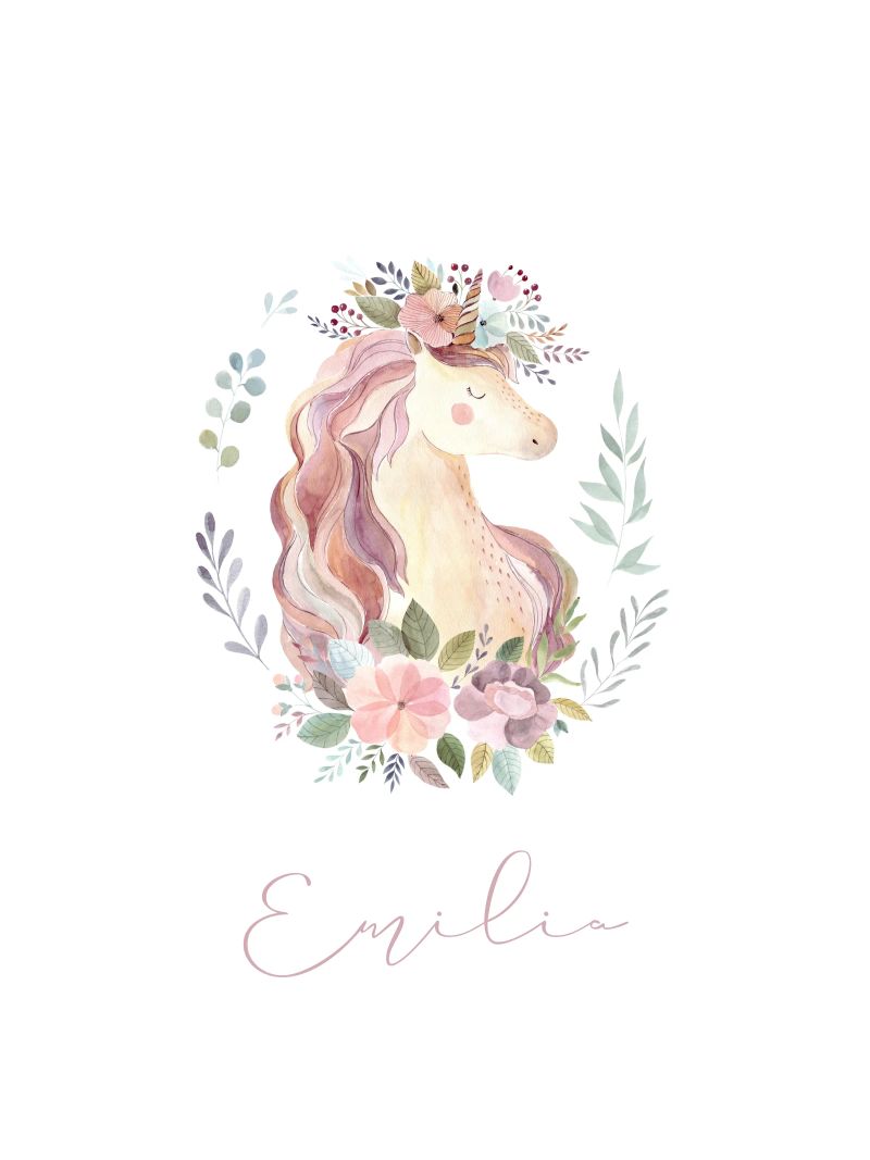 Einhorn Poster von Kartenliebe