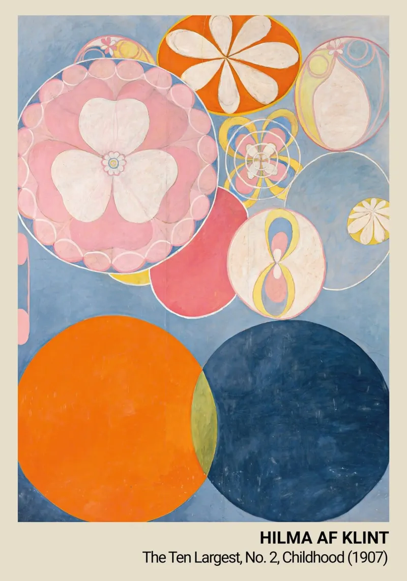 Hilma af Klint - poster tela con Cornice a cassetta da the red studio