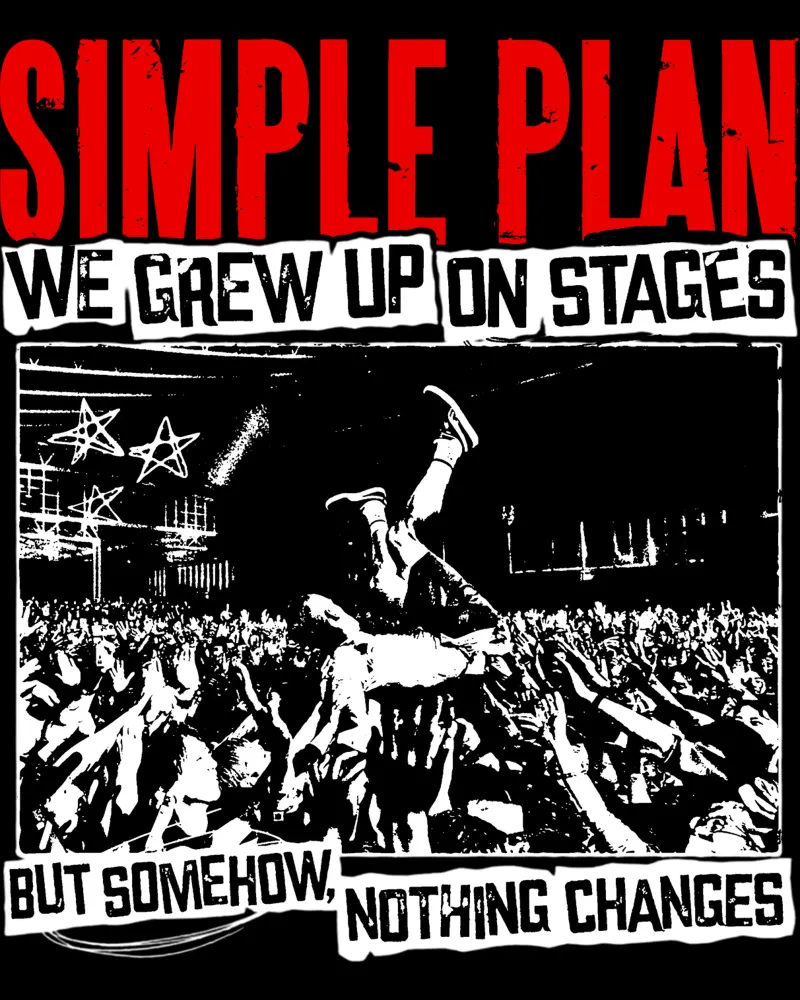 Padella semplice Grunge Punk poster con telaio in legno da sophielouise.designs