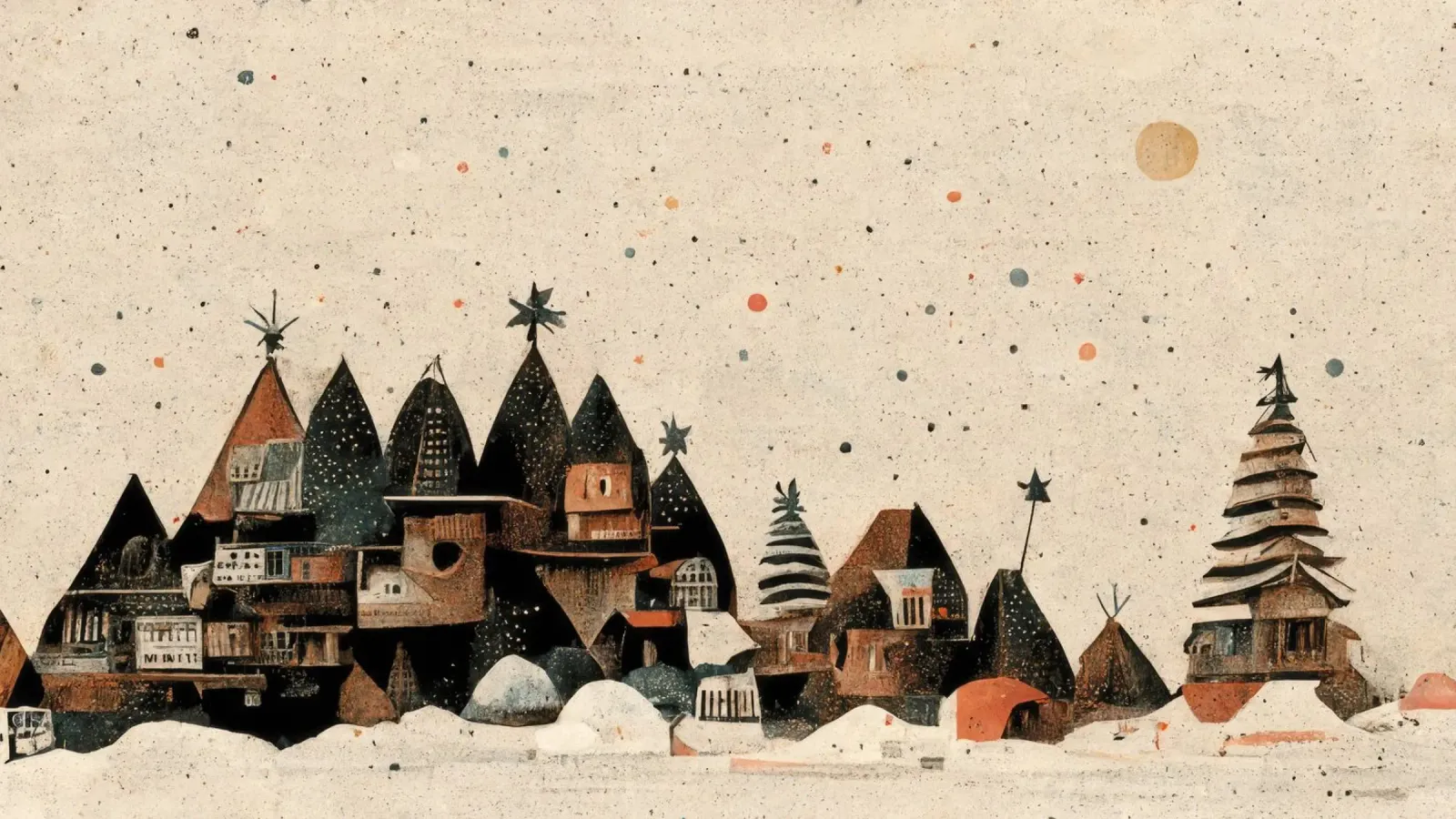 Tiny Christmas Town pellicola backlit da treechild