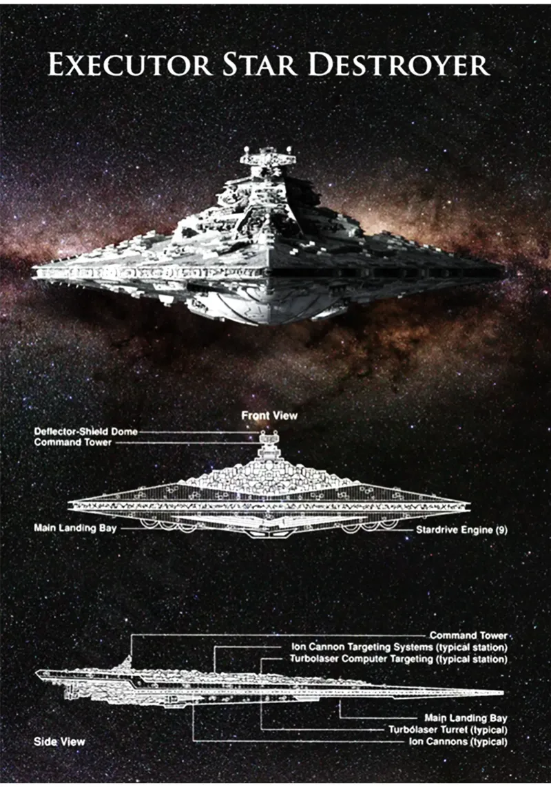 Maglietta classica The Executor Star Destroyer tela con Cornice a cassetta da jamsa_ve