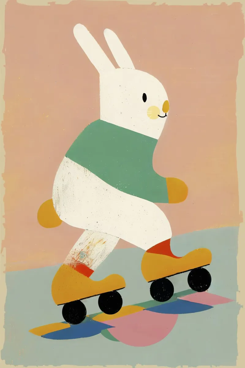 Skating Bunny No 2 pellicola backlit da treechild