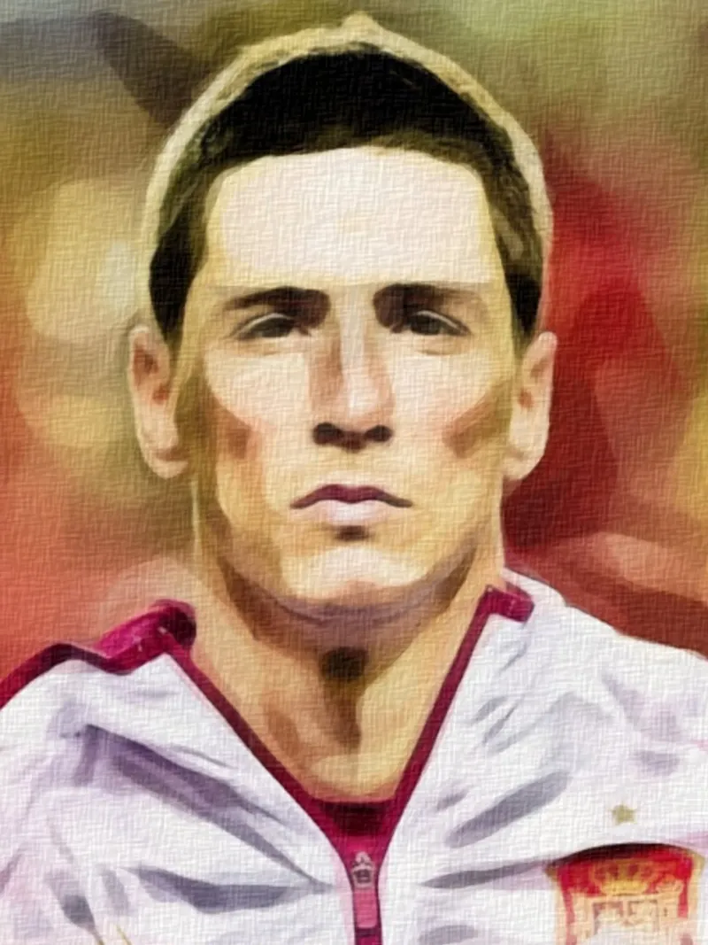Fernando Torres in nationale ploeg Spanje canvas met Baklijst van dan band