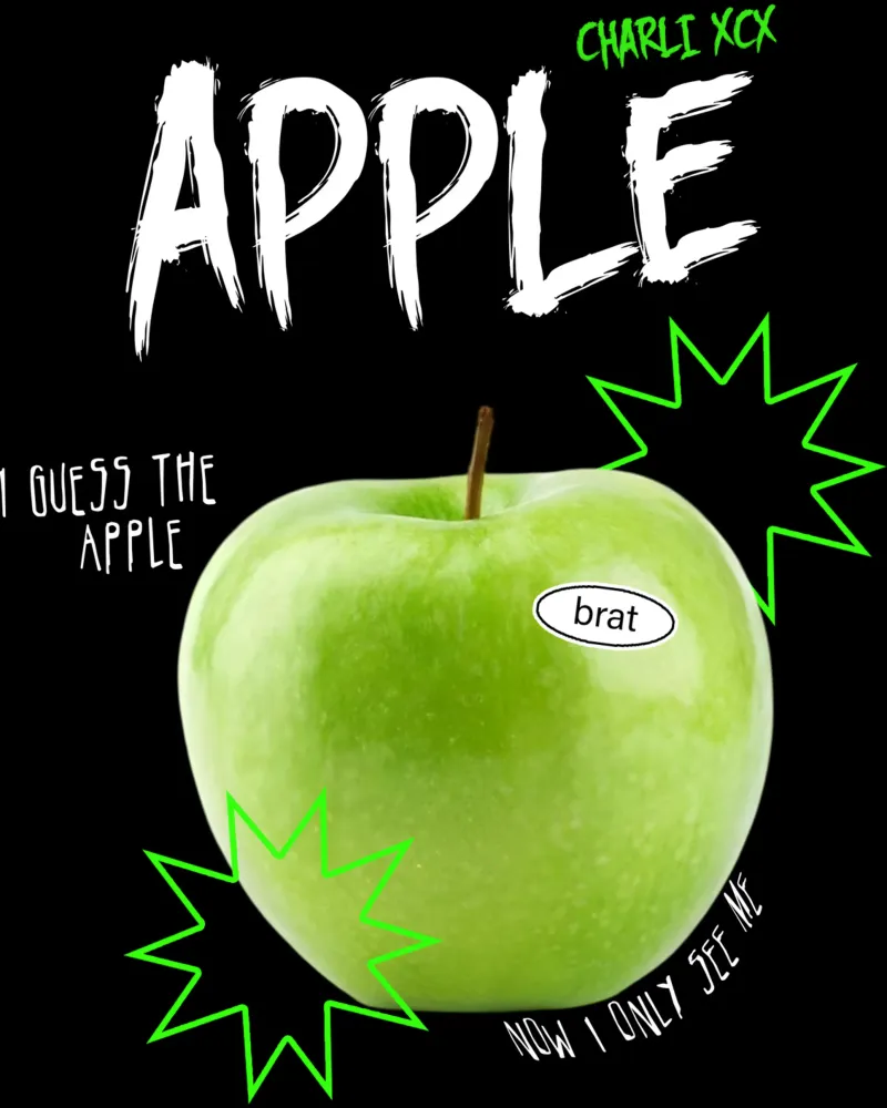 Je suppose que la pomme est une pomme classique poster avec cadre en aluminium de kamy.store11