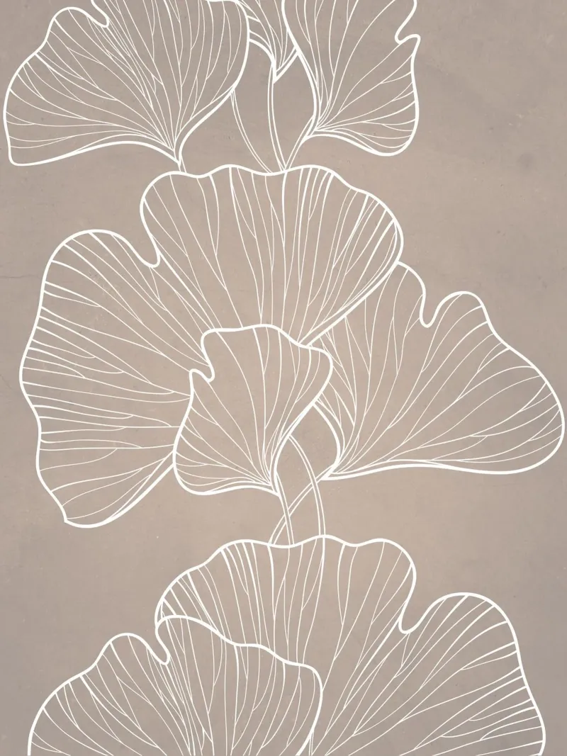 Piante in grigio tela con Cornice a cassetta da WijdevenPrints