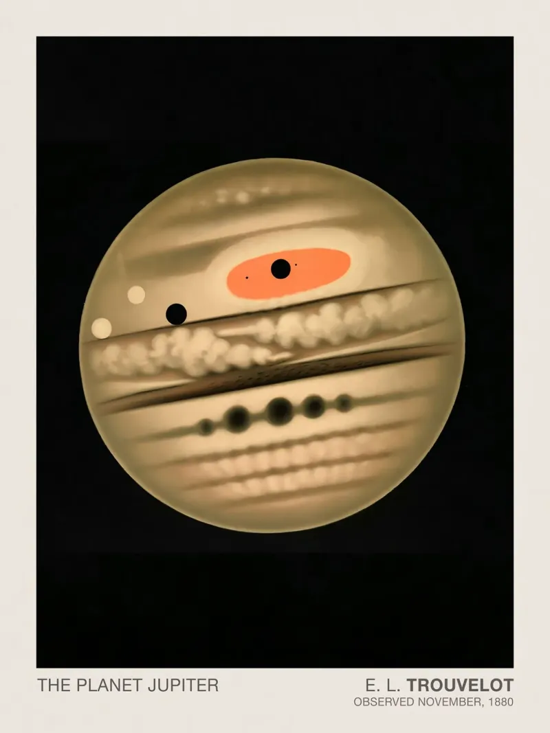 Der Planet Jupiter Leinwand mit Schattenfugenrahmen von mary shop