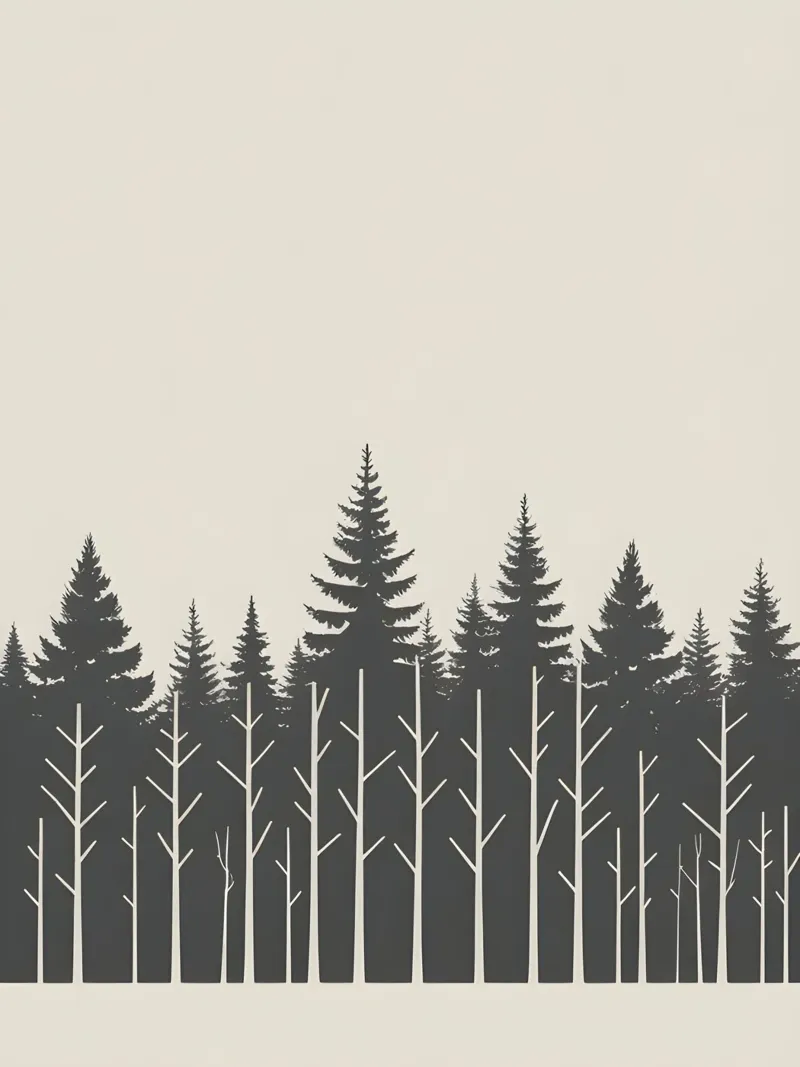 Semplice silhouette della linea del bosco poster da The Green Room