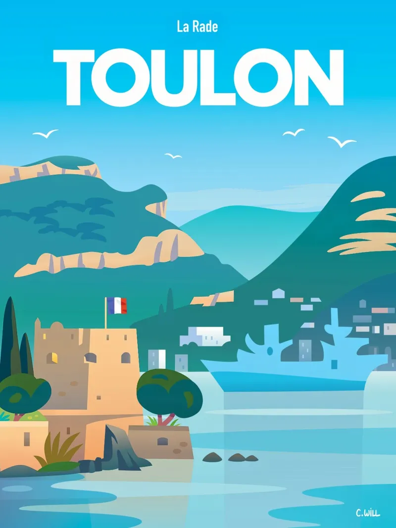 Toulon tela con Cornice a cassetta da C.WILL