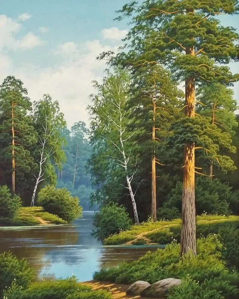 high tree lake in nature poster da chaodays