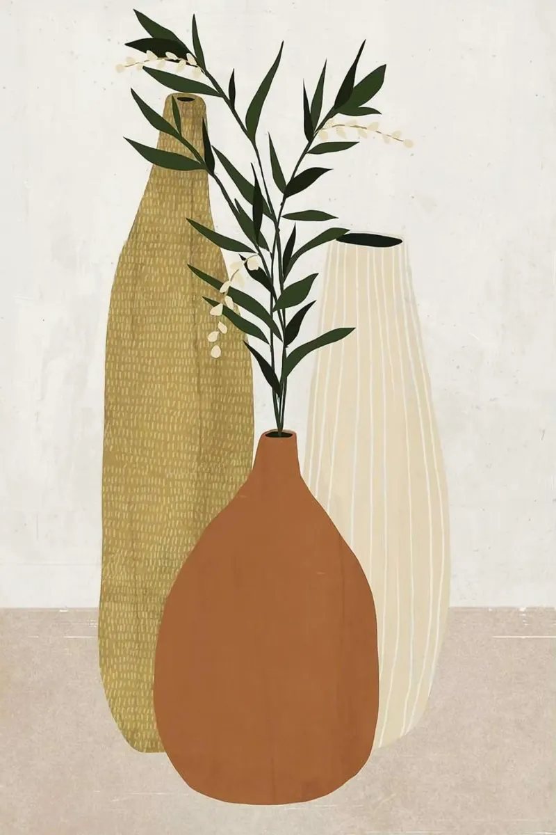 vase high branch tela con Cornice a cassetta da throme