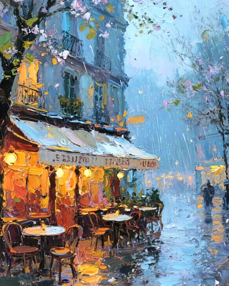 raining in coffee poster da chaodays