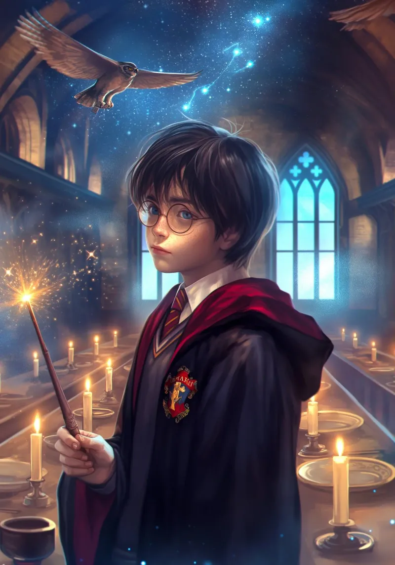 Harry Potter tela con Cornice a cassetta da Fleur de Lys