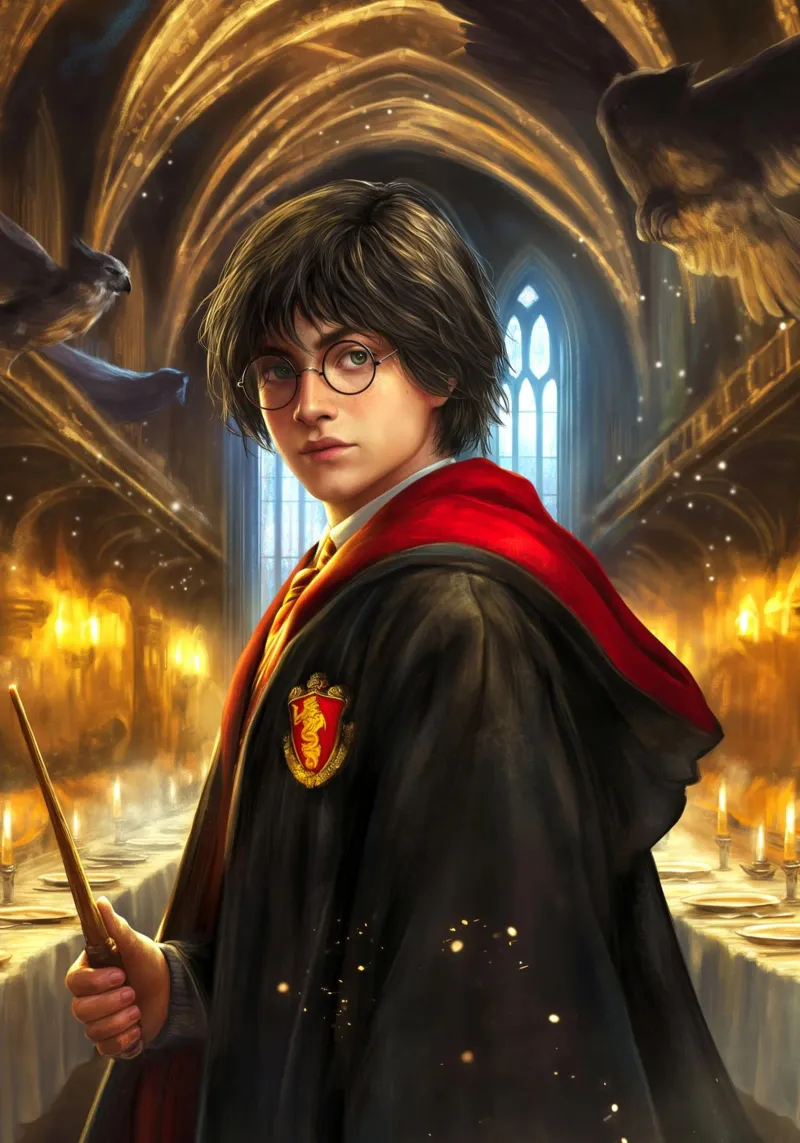 Harry Potter tela con Cornice a cassetta da Fleur de Lys