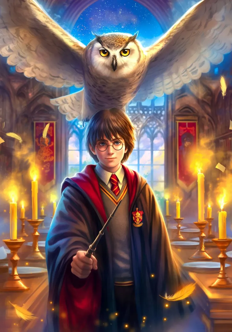 Harry Potter tela con Cornice a cassetta da Fleur de Lys