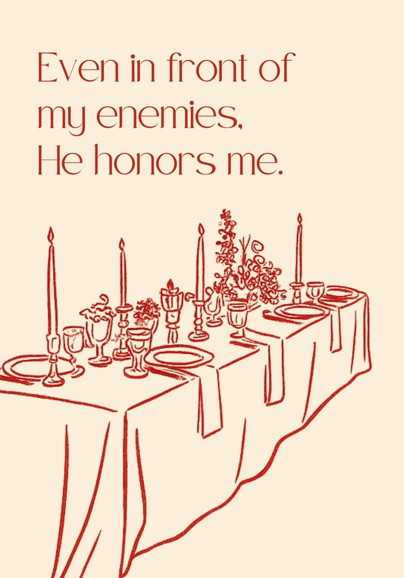 Even in Front of My Enemies He Honors Me canvas with Floater frame by vintagepod